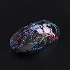 Front. GravaStar - GravaStar Mercury X Pro 8KHz Wireless Optical Gaming Mouse with 32000 DPI and 49g Magnesium Alloy Frame Neon Grafitti - Neon Grafitti.