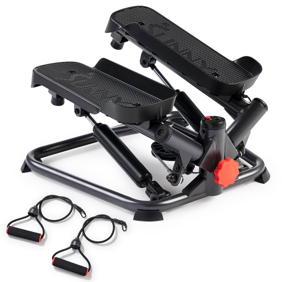 Sunny Health & Fitness Smart Twist Exercise Stepper Machine Black