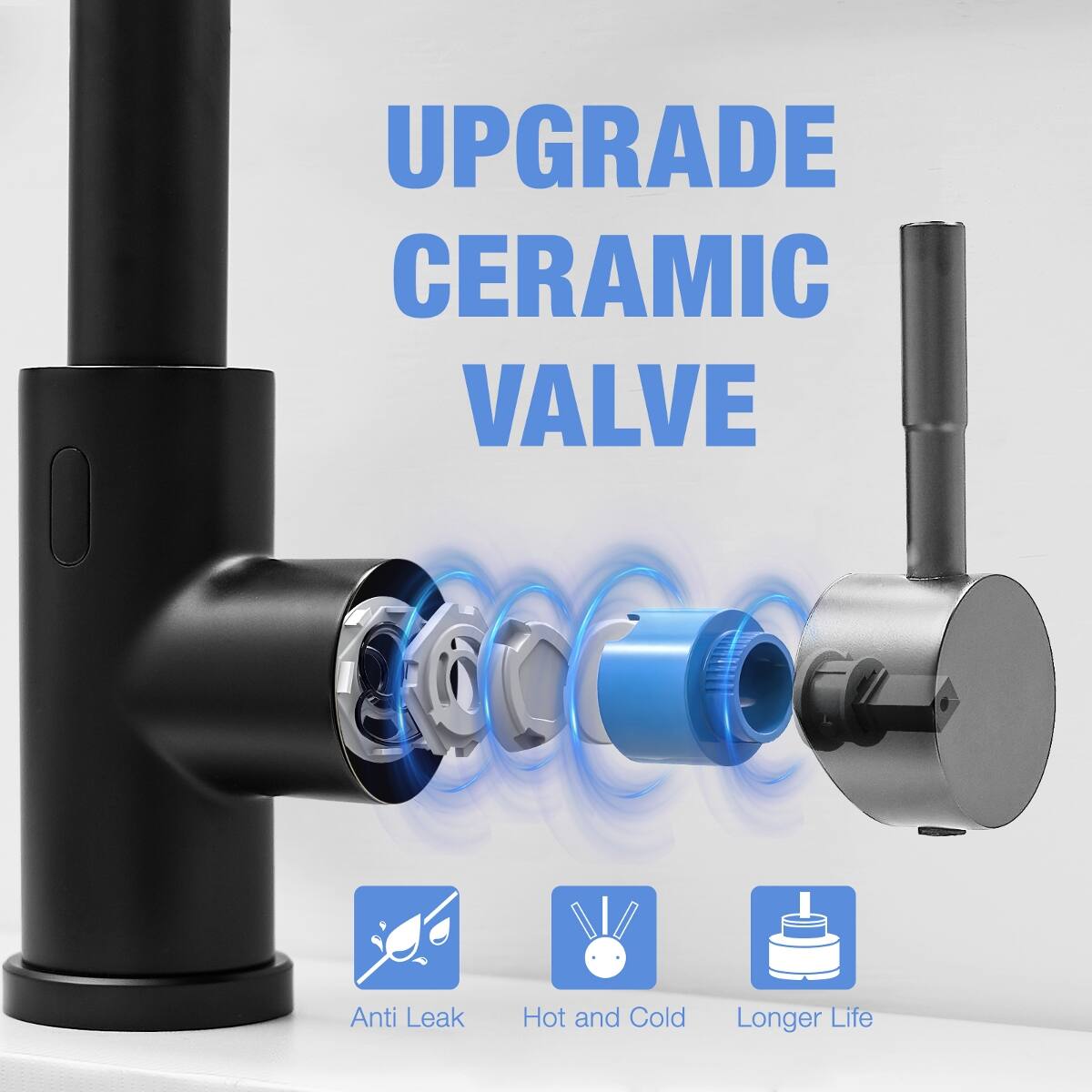 UPGRADE CERAMIC VALVE

- Anti Leak
- Hot and Cold
- Longer Life