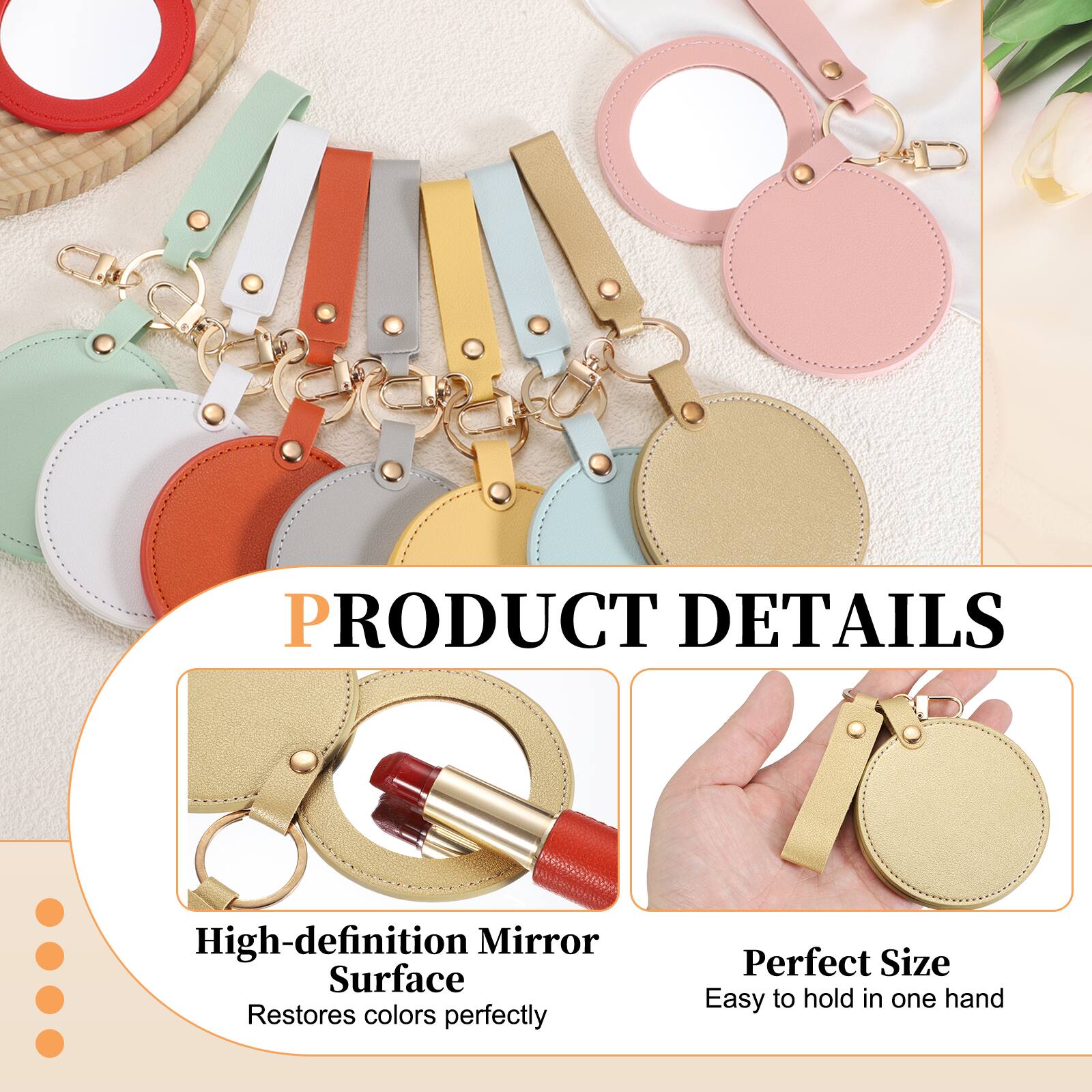 PRODUCT DETAILS

- High-definition Mirror Surface
  - Restores colors perfectly

- Perfect Size
  - Easy to hold in one hand