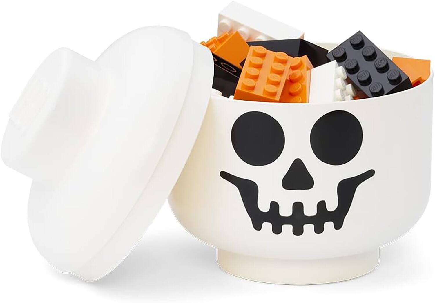 Alt View 1. Room Copenhagen - LEGO Mini Stackable Storage Head, White Skeleton   - COLLECTIBLES - Multicolor.