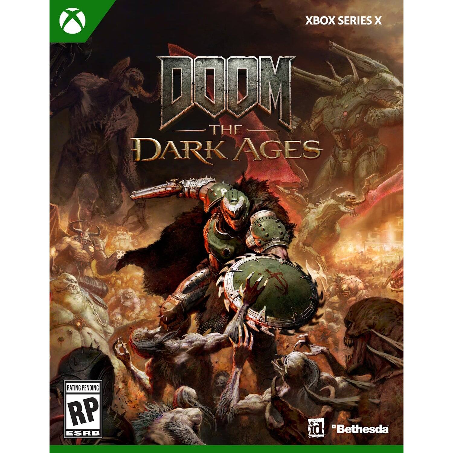 XBOX SERIES X  
DOOM THE DARK AGES  
RATING PENDING RP ESRB  
id "Bethesda" - T (Teen 13+)