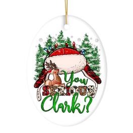 OrnamentallyYou - Festive and Fun Plaid You Serious Clark Christmas Ornament Grisworld Vacation - Multi-colored