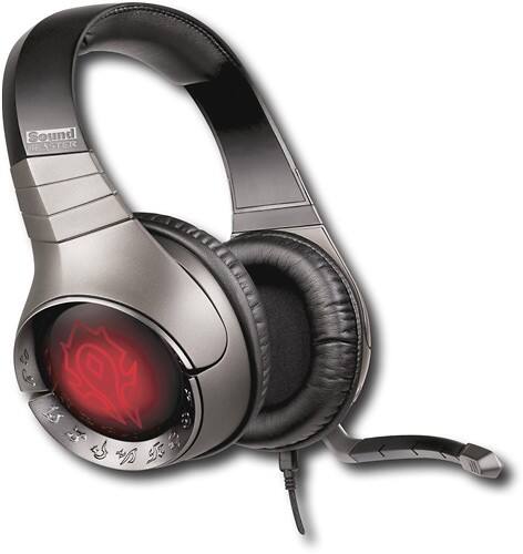 Alt View Standard 1. Creative - Sound Blaster World of Warcraft USB Gaming Headset - Charcoal Gray/Black.