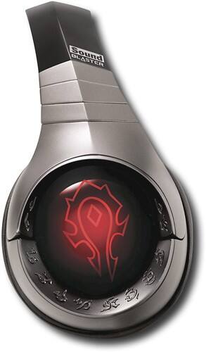 Alt View Standard 4. Creative - Sound Blaster World of Warcraft USB Gaming Headset - Charcoal Gray/Black.