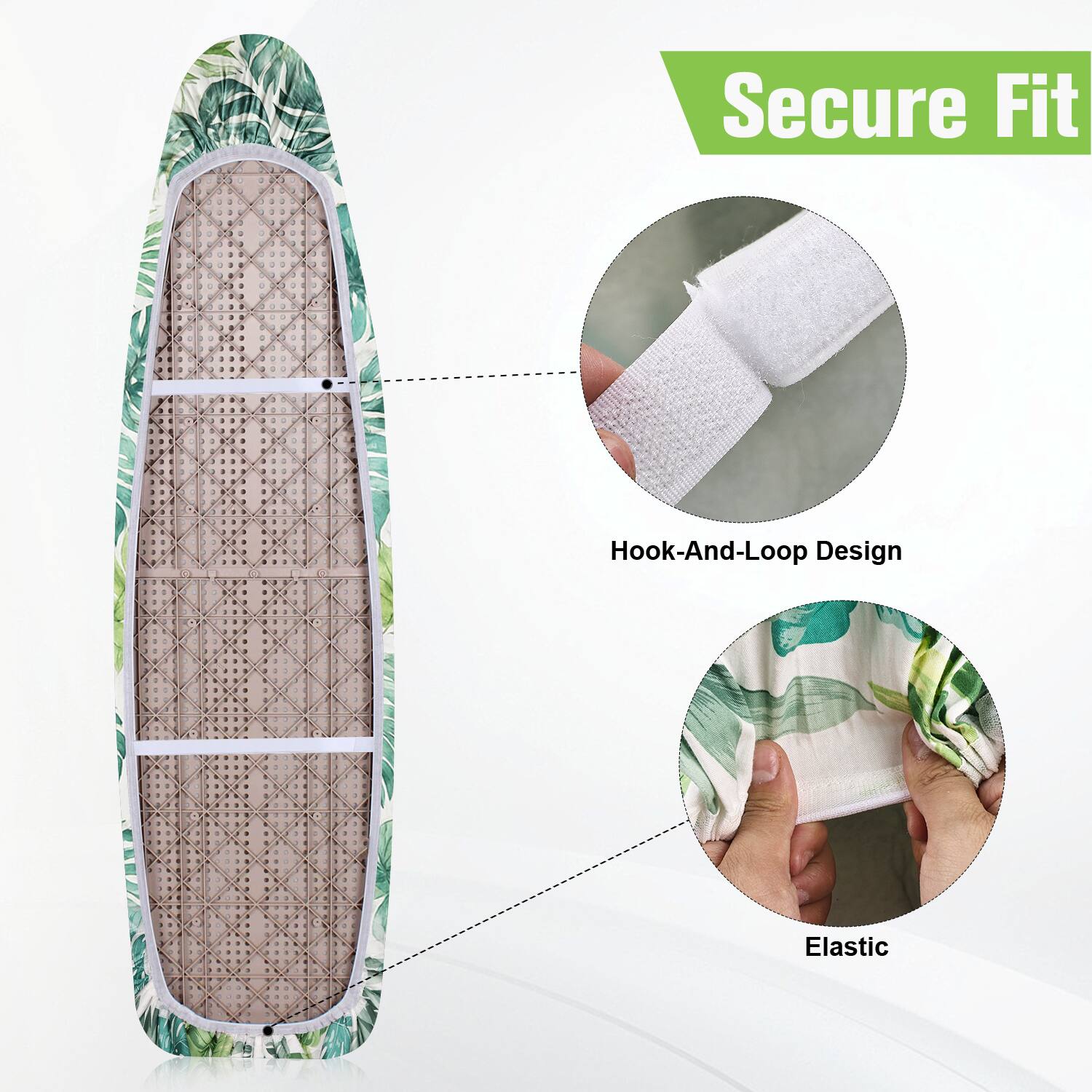 Secure Fit  
Hook-And-Loop Design  
Elastic