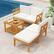 Alt View 4. Costway - 5 PCS Acacia Wood Patio Furniture Set with 2-Tier Coffee Table and Cushions - Off White,Natural.
