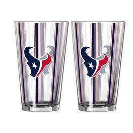 Logo Brands - Two-Piece 16oz. Striped Pint Glass Set - Multicolor