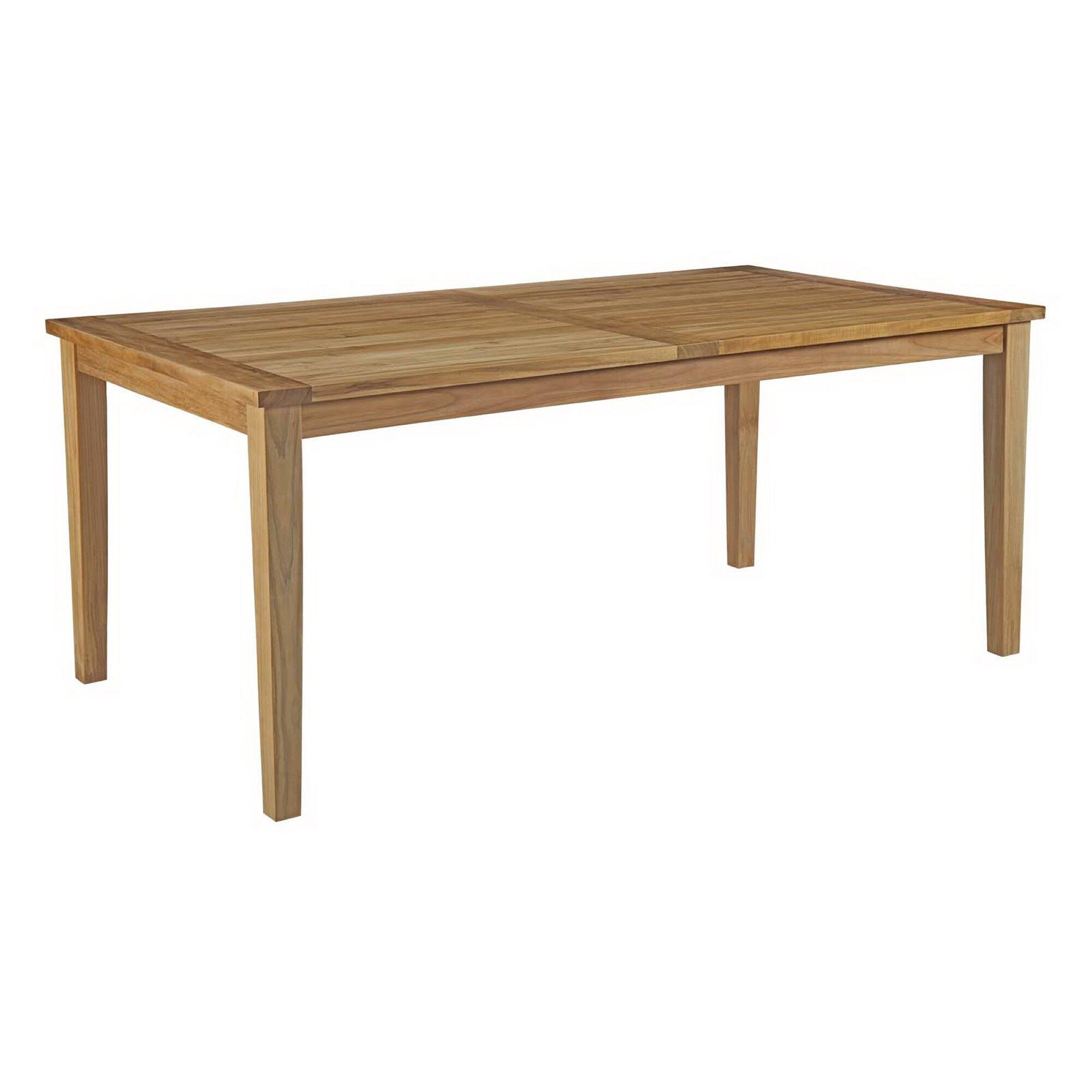 Angle. Modway - Marina 72" Outdoor Patio Teak Dining Table by Modway - Natural.