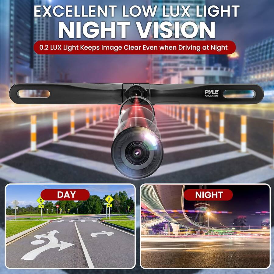 P7l Rear View Camera Hb Pyle Rear View Backup Camera with Built in Distance Scale Lines and ...