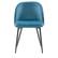 Angle. CorLiving - Ayla Velvet Upholstered Side Chair - Blue.