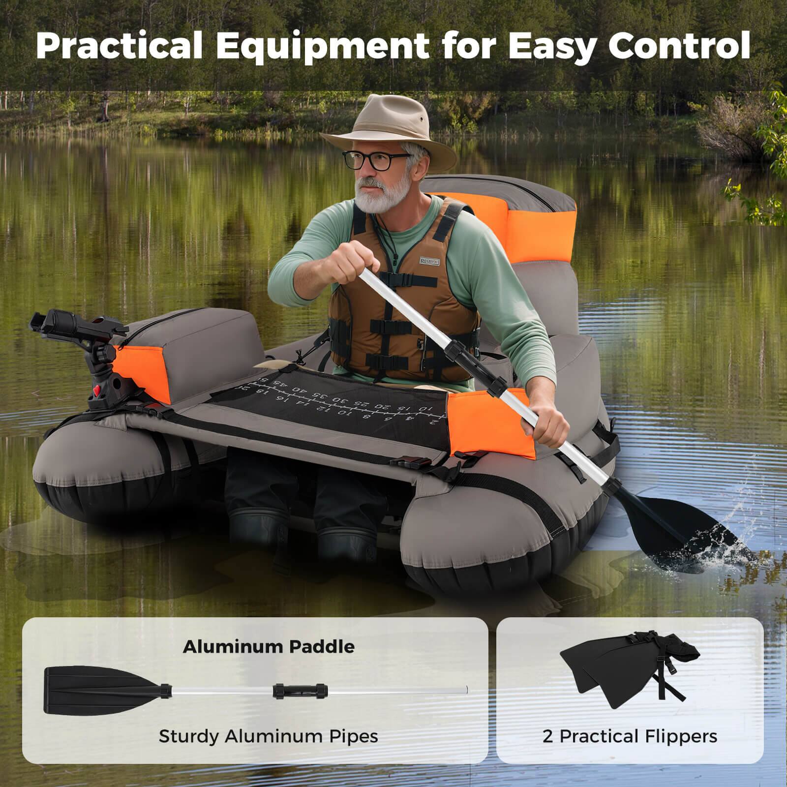 Practical Equipment for Easy Control

- Aluminum Paddle
- Sturdy Aluminum Pipes
- 2 Practical Flippers
