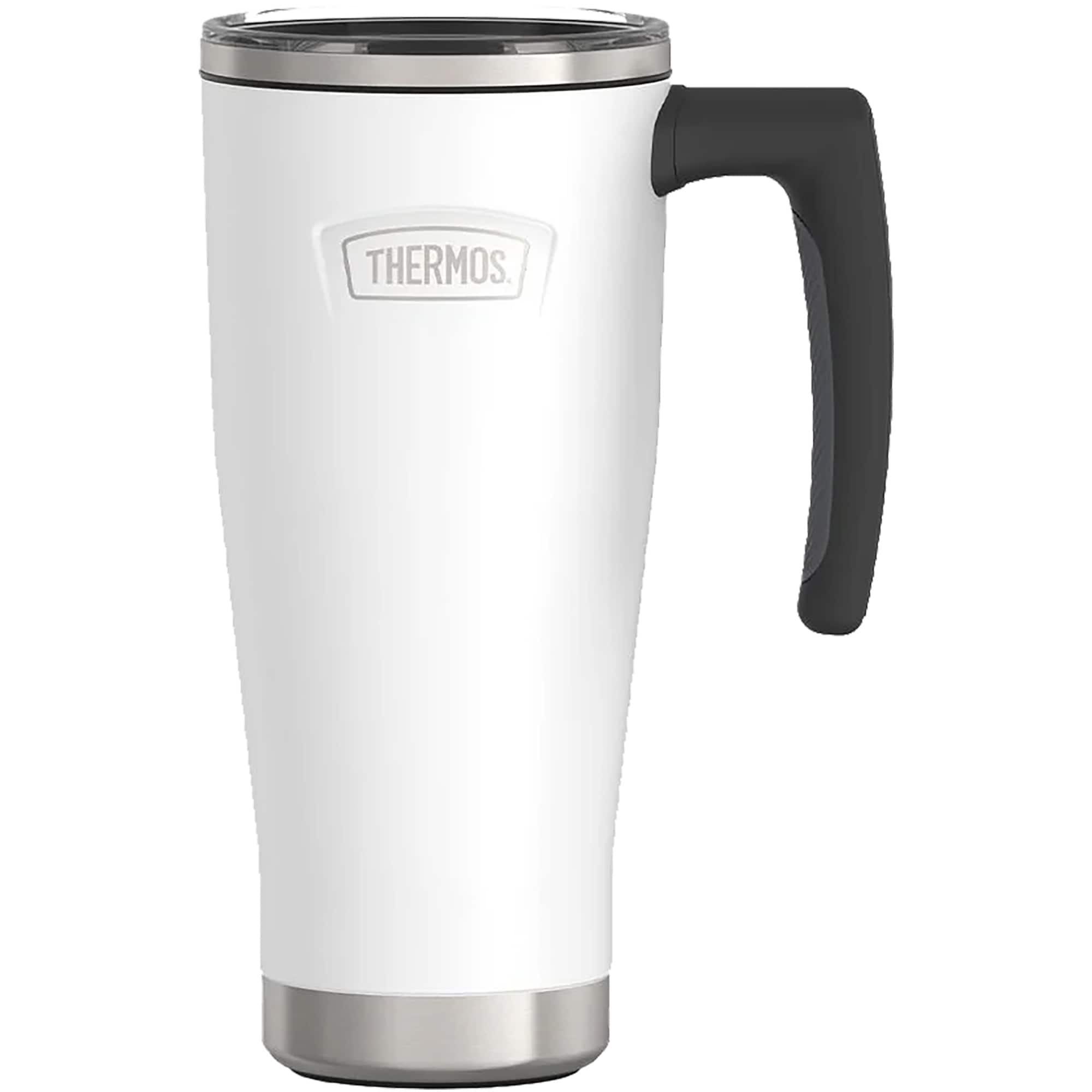 Front. Thermos - Thermos 18 oz. Icon Vacuum Insulated Stainless Steel Mug - Snow - Snow.