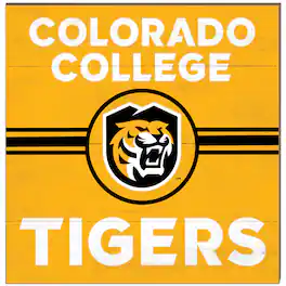 Jardine - Colorado College Tigers 10" x 10" Retro Team Sign - Black