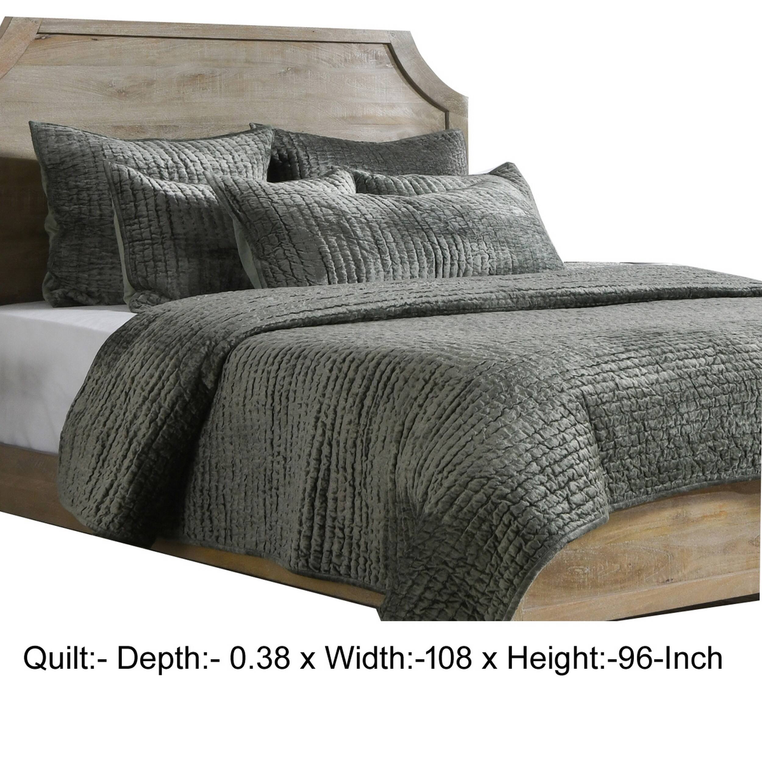 Quilt:- Depth:- 0.38 x Width:- 108 x Height:- 96-Inch