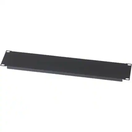 Front. Sanus - Component Series 1U Steel Flanged Blanking Panel - Black.