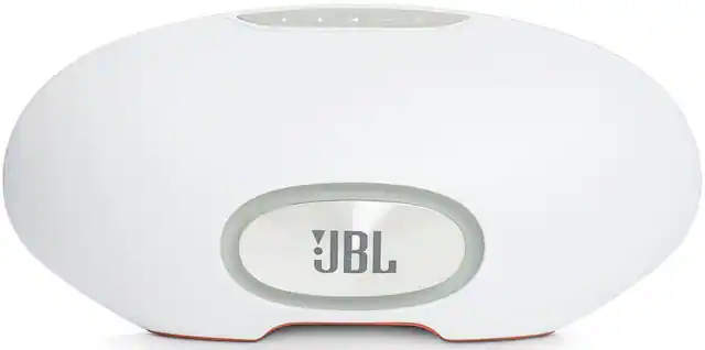 Front. JBL - JBL Playlist 150 Wireless Speaker with Chromecast, White - White.