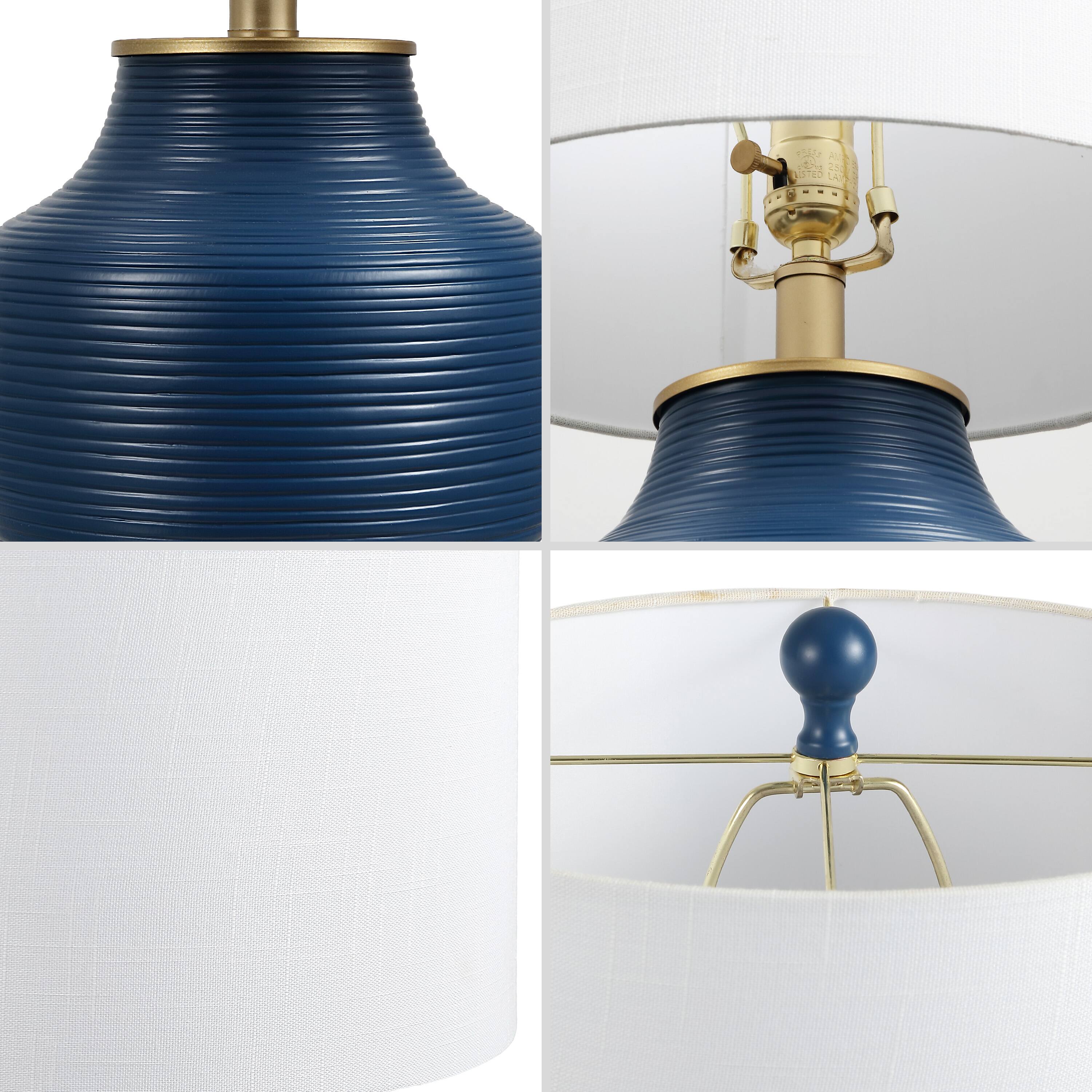 Jonathan Y Malone 20 in. Modern Transitional Ribbed Tapered Ginger Jar ...