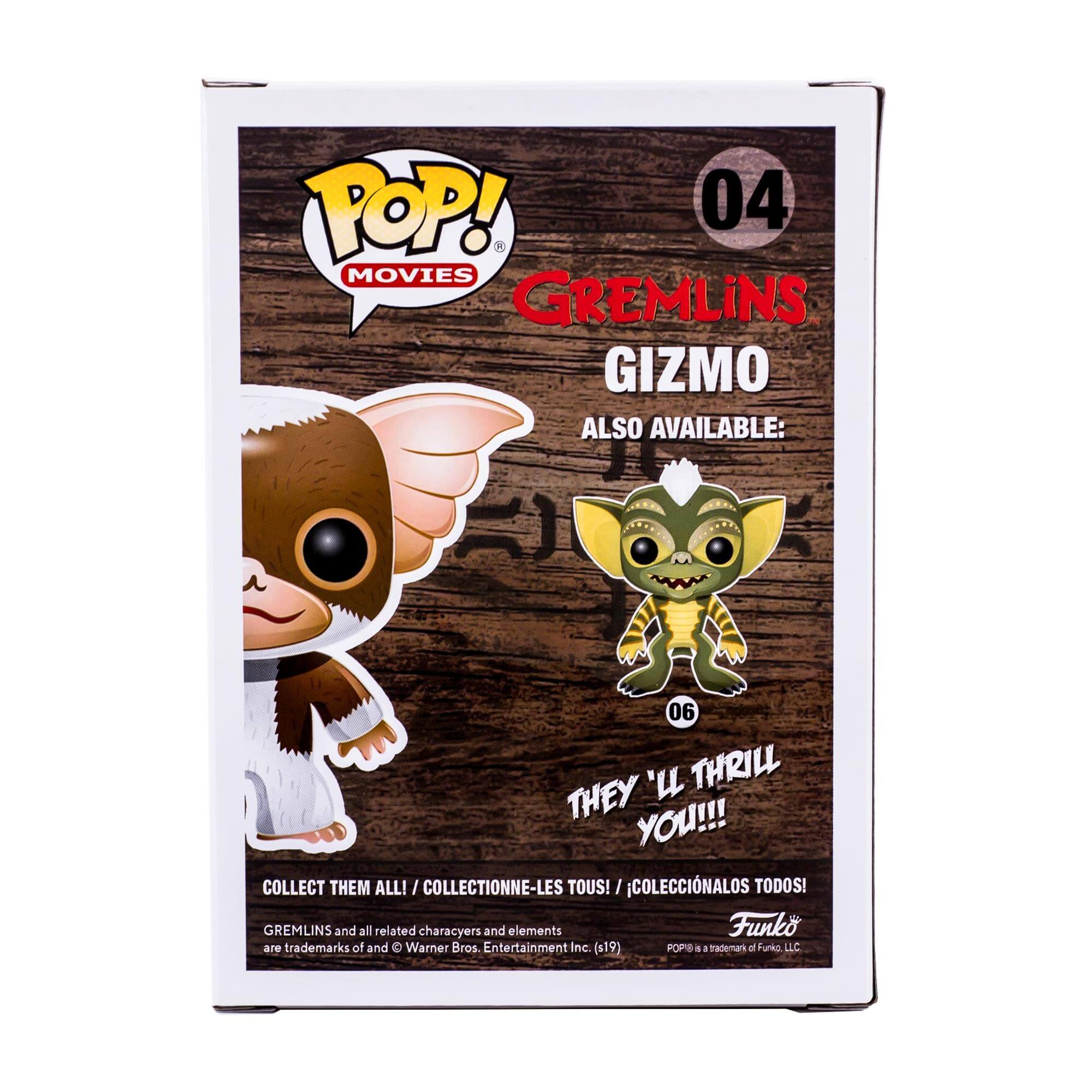 **POP! Movies**

**04**  
**Gremlins**  
**Gizmo**

**Also Available:**  
**06**

**They'll Thrill You!!!**

**Collect Them All! / Collectionne-les tous! / Coleccionálos todos!**

**Gremlins and all related characters and elements are trademarks of and © Warner Bros. Entertainment Inc. (s19)**

**POP!® is a trademark of Funko, LLC**