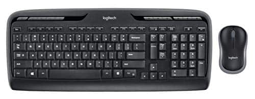Logitech - MK320 Wireless Desktop Keyboard and Mouse Combo Entertainment Keyboard and Mouse, 2.4GHz Encrypted Wireless C - Black