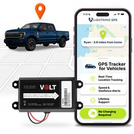 Lightning GPS - Easy Wired 4G Vehicle GPS Tracker - Tracking Device for Cars, Trucks, & Vehicles - Subscription Required - Black