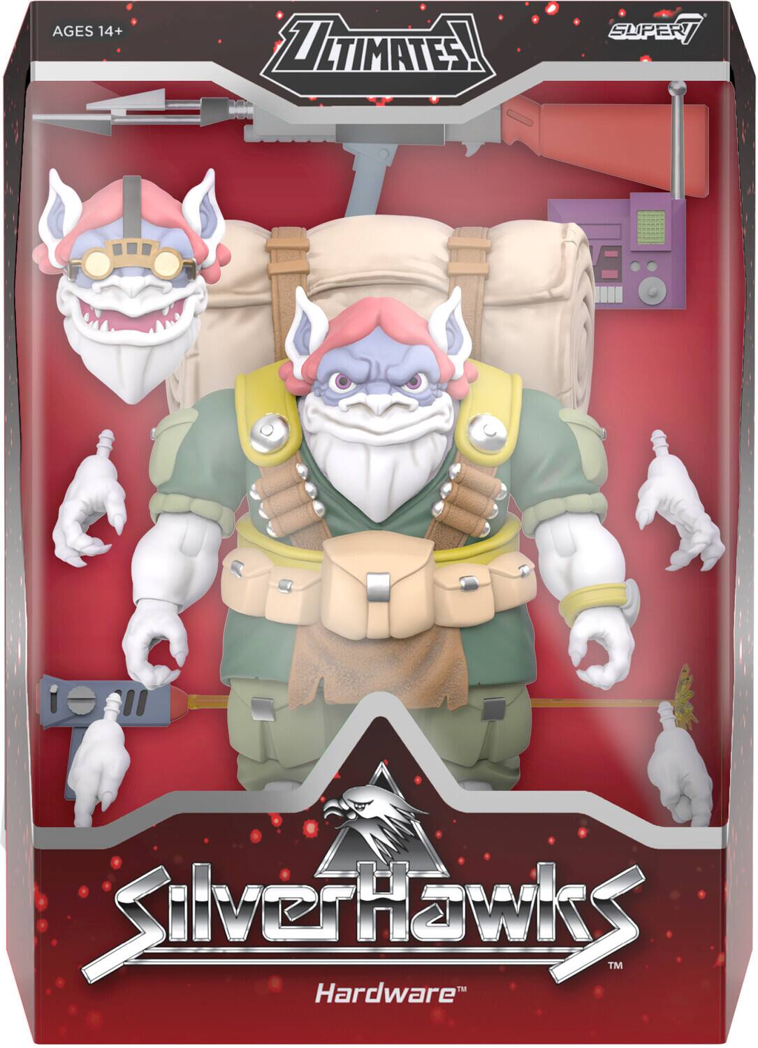 AGES 14+  
ULTIMATES!  
SUPER SILVERHAWKS™  
Hardware™