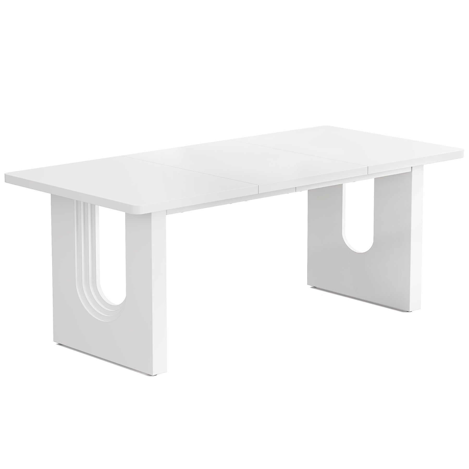Alt View 4. Tribesigns - Office Multipurpose Table, For Everyday Items and Shared Use in Workspaces and Reception Areas - White.