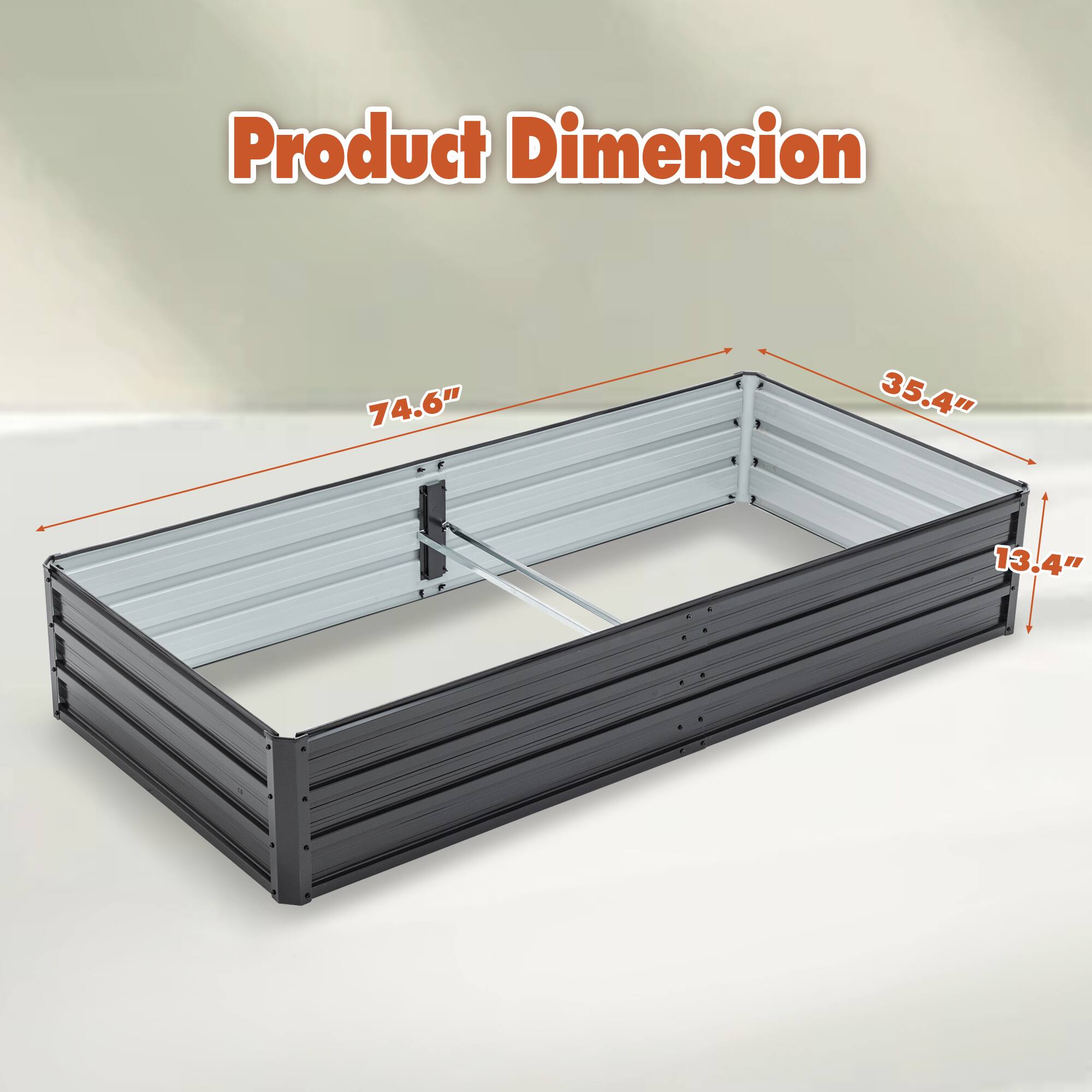 Product Dimension  
74.6" x 35.4" x 13.4"