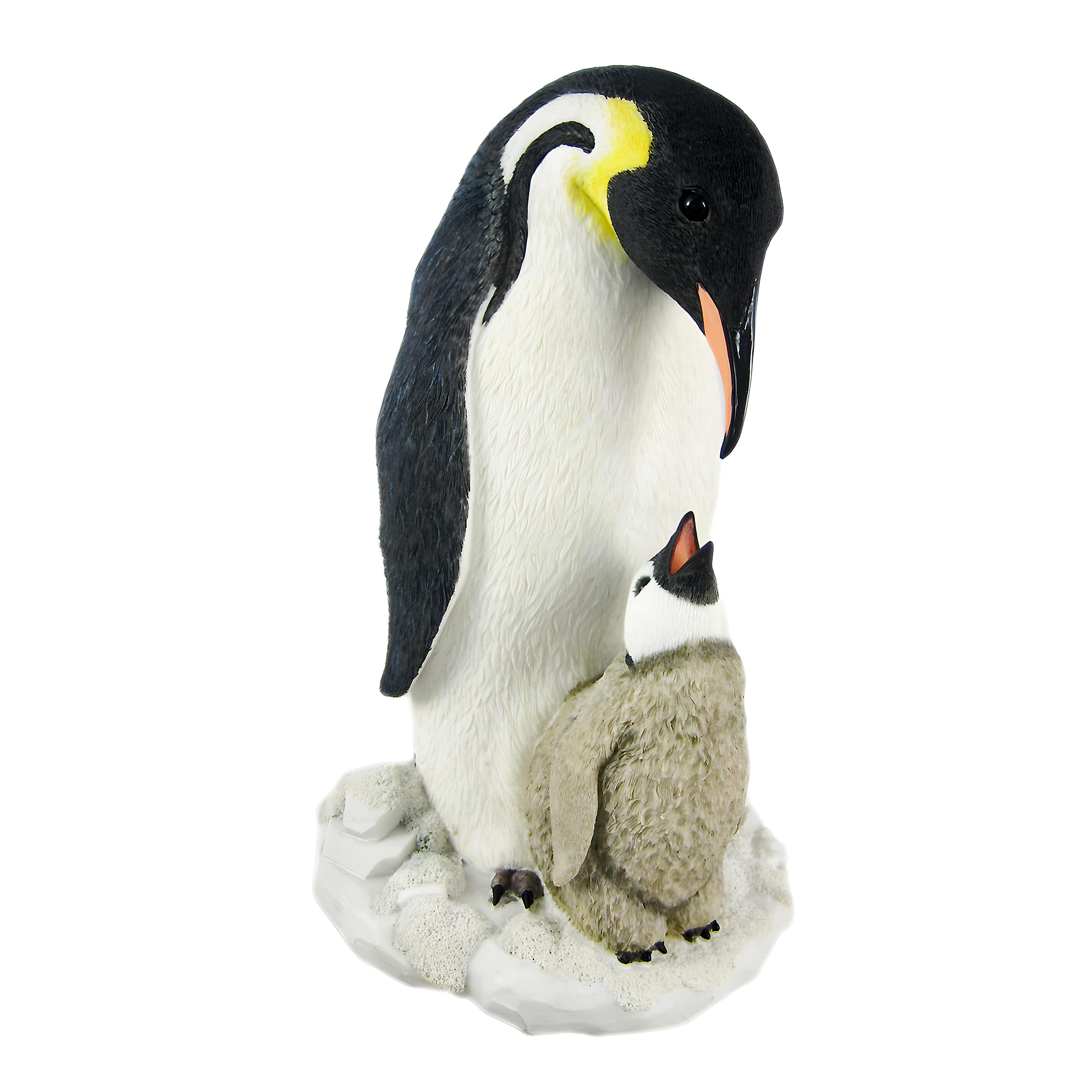Veronese Design - Mother And Child Penguin Statue Baby Chick - White