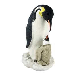 Veronese Design - Mother And Child Penguin Statue Baby Chick - White