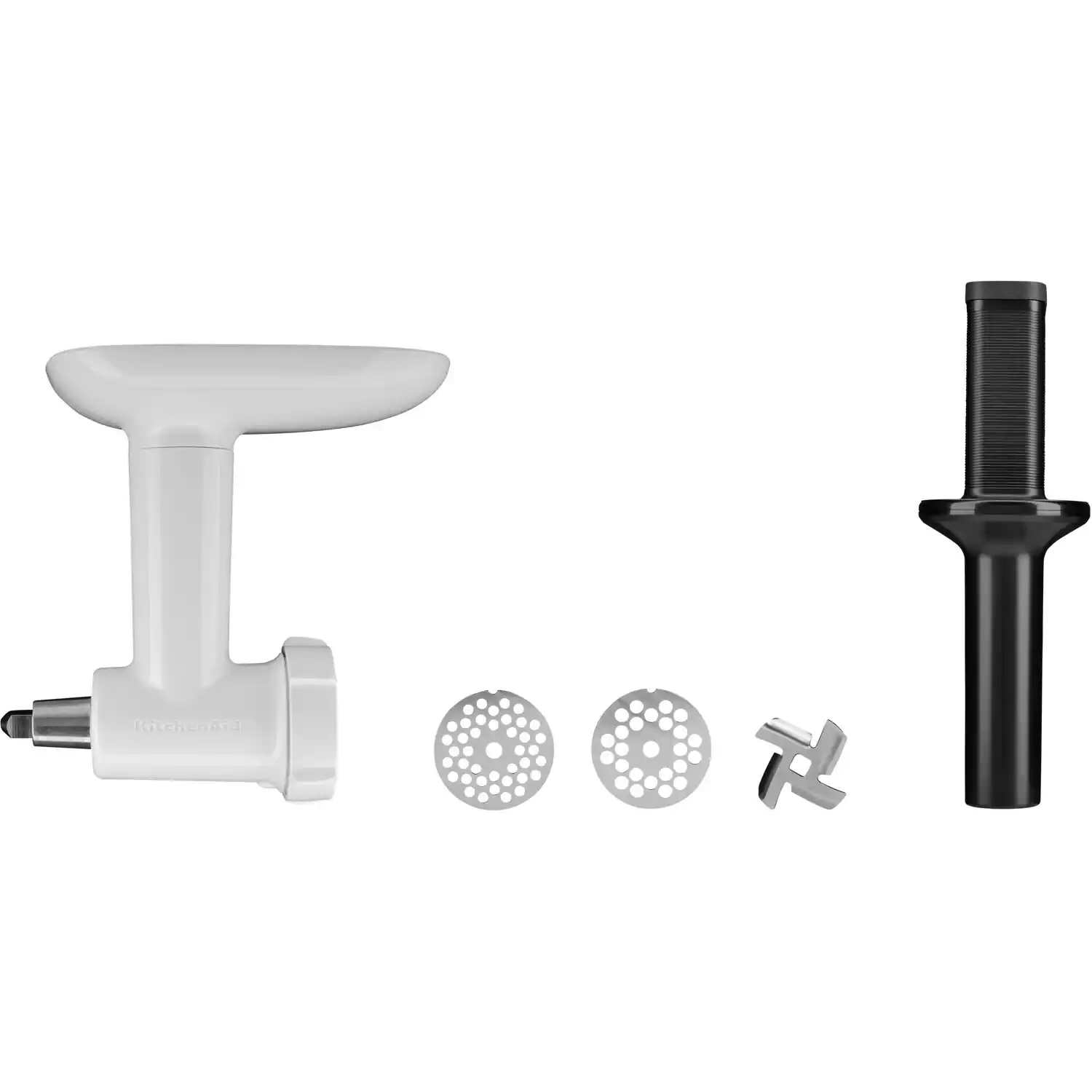 Front. KitchenAid - Food Grinder Attachment for Stand Mixer - White.