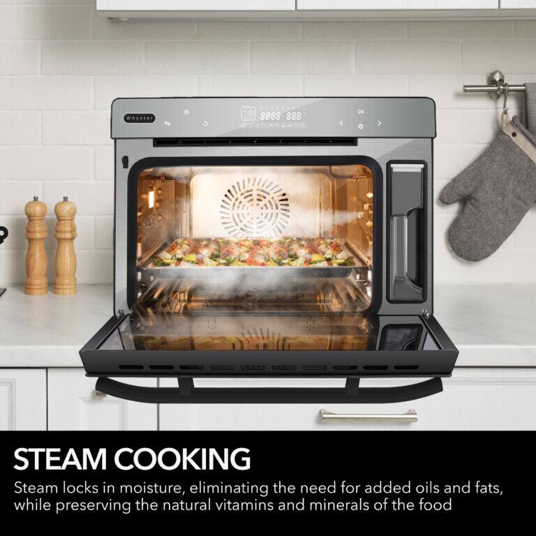 STEAM COOKING

Steam locks in moisture, eliminating the need for added oils and fats, while preserving the natural vitamins and minerals of the food