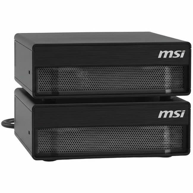 MSI - EdgeXpert-01SK AI Supercomputer Desktop Bundle Kit (2 x EdgeXpert Desktop PC) - 128GB LPDDR5 memory - 4TB NVMe - Black