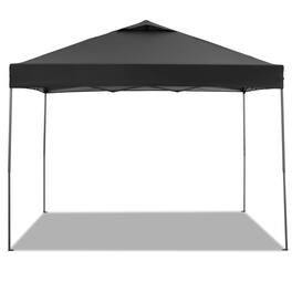 Ainfox - 10x10FT Pop Up Gazebo Outdoor Canopy Tent With Carry Bag - Black