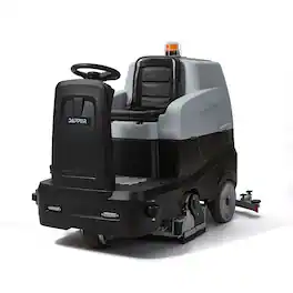 Dapper Supply - Commercial Ride-On Sweep & Scrub Floor Sweeper Scrubber, 31.5" Path, 42.5 Gal Tank, 24V Battery - Gray
