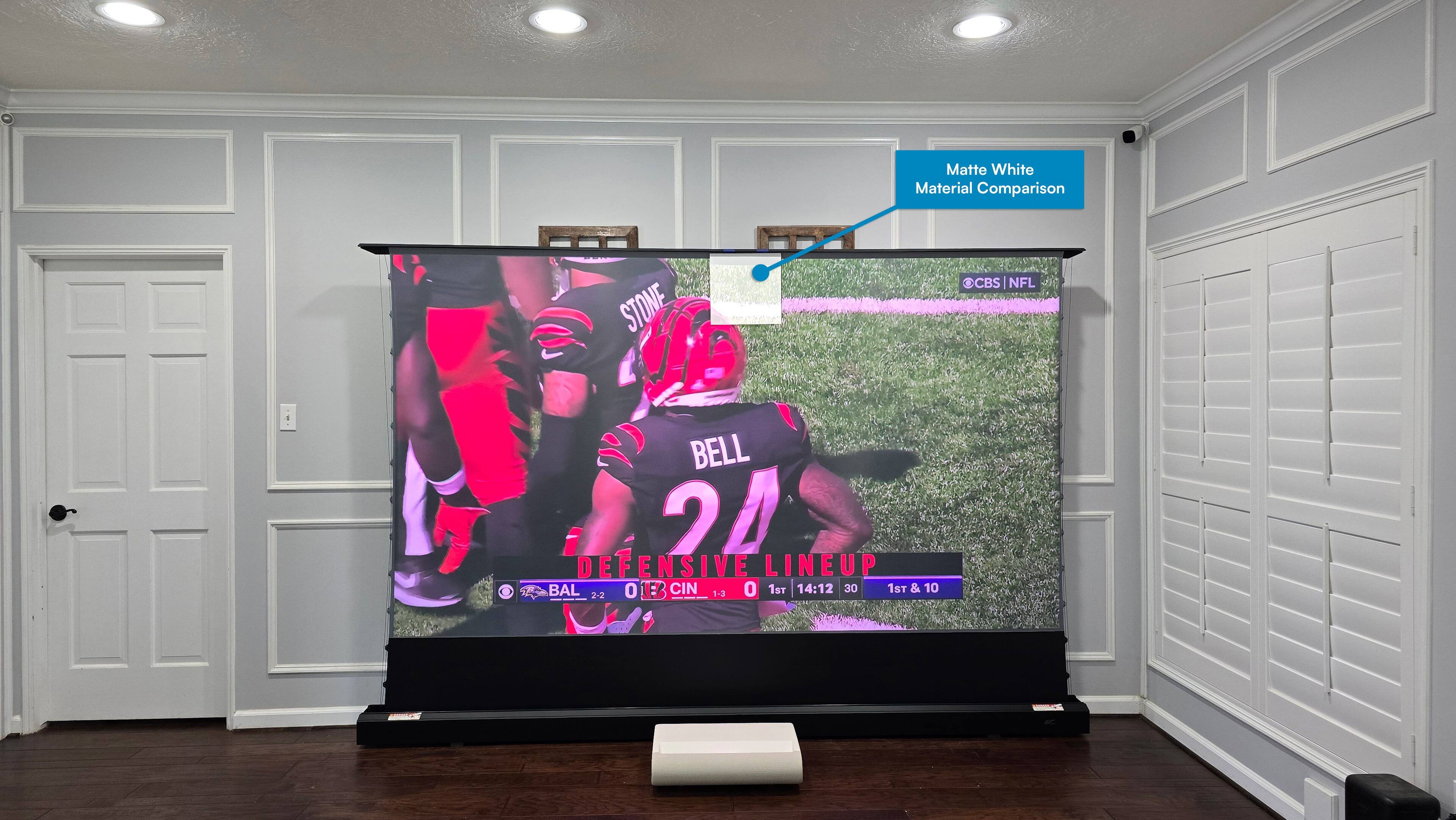 Matte White Material Comparison

STONE J BELL DEFENSIVE  
24 LINEUP  
BAL 0 E : CIN 0  
1s 14:12  
30 1ST & 10  
2-2 1-3  
CBS NFL

STONE  
BELL  
24  
DEFENSIVE LINEUP  
0-0  
14:12  
1ST & 10  
CBS NFL