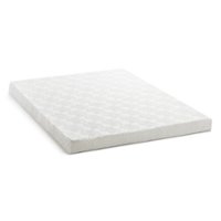 Lucid Comfort Collection - 4" Queen Gel Memory Foam Topper with Cover - White - Front_Zoom