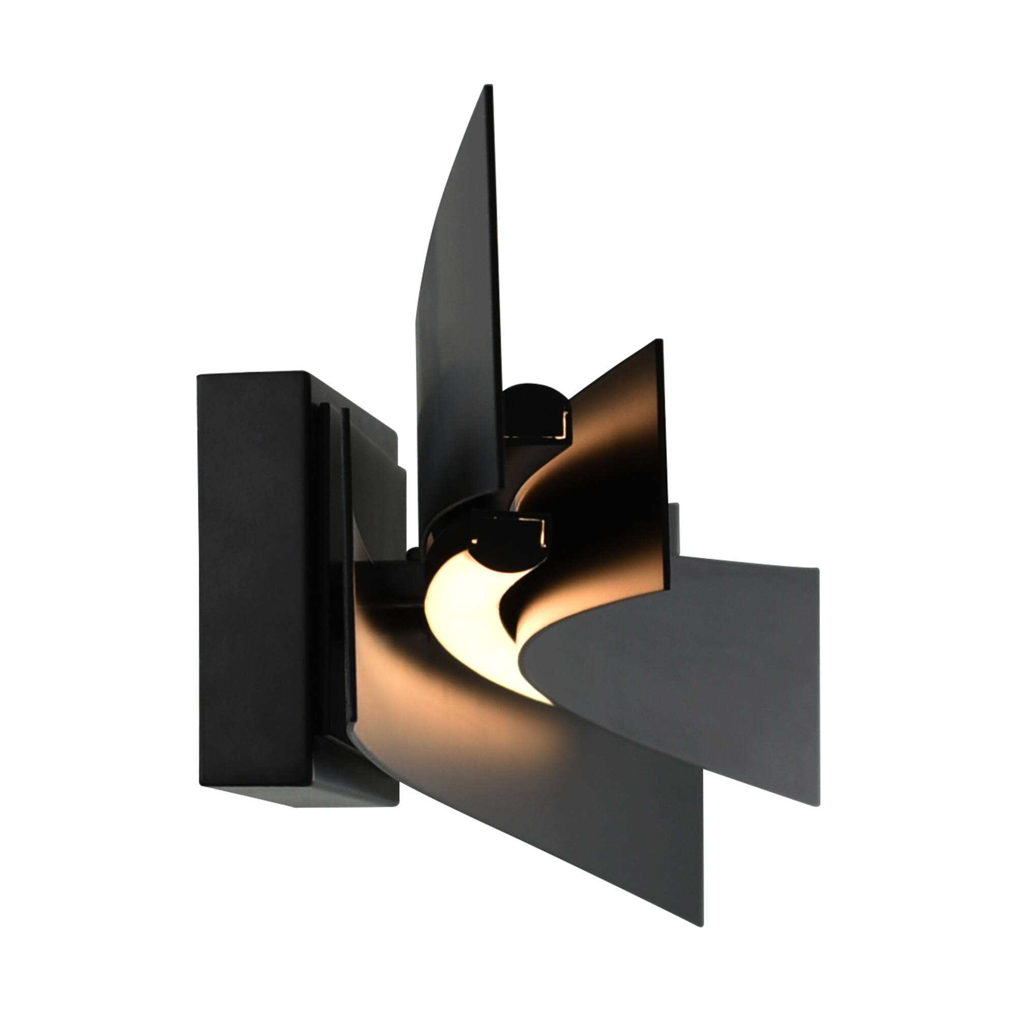 Alt View 2. CWI Lighting - Candora Integrated LED Black Vanity Light - Black.