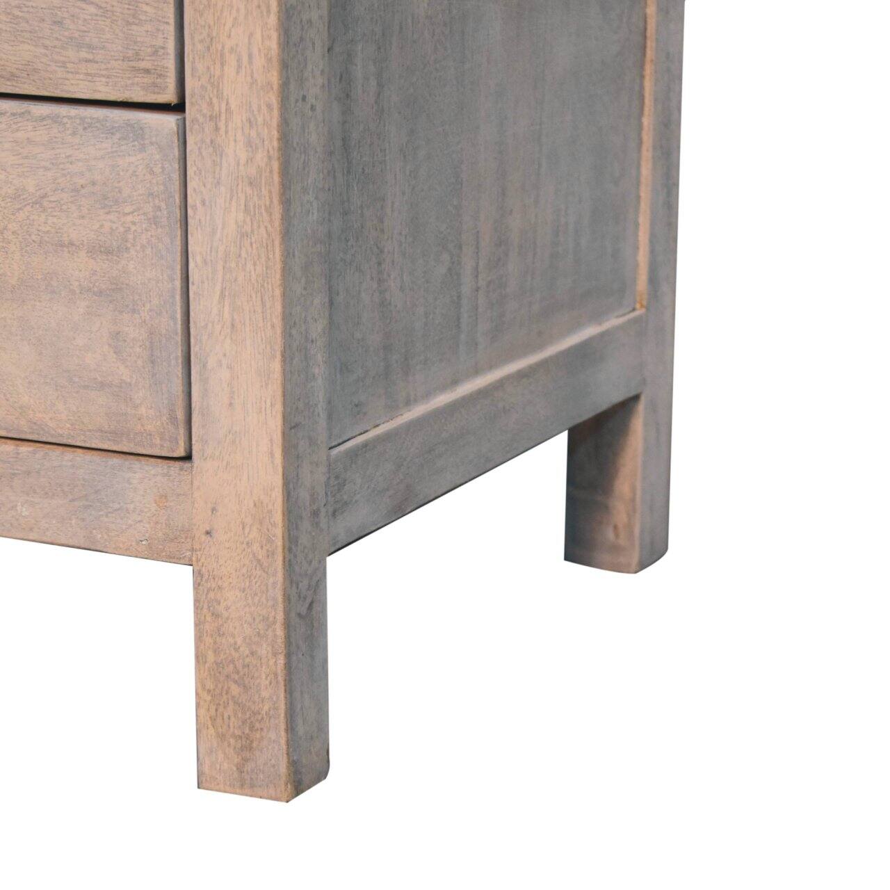 Alt View 4. Artisan Furniture - Artisan Furniture Solid Wood Acid Wash Bedside, 2 Drawers and 1 Open Slot - Acid Wash.