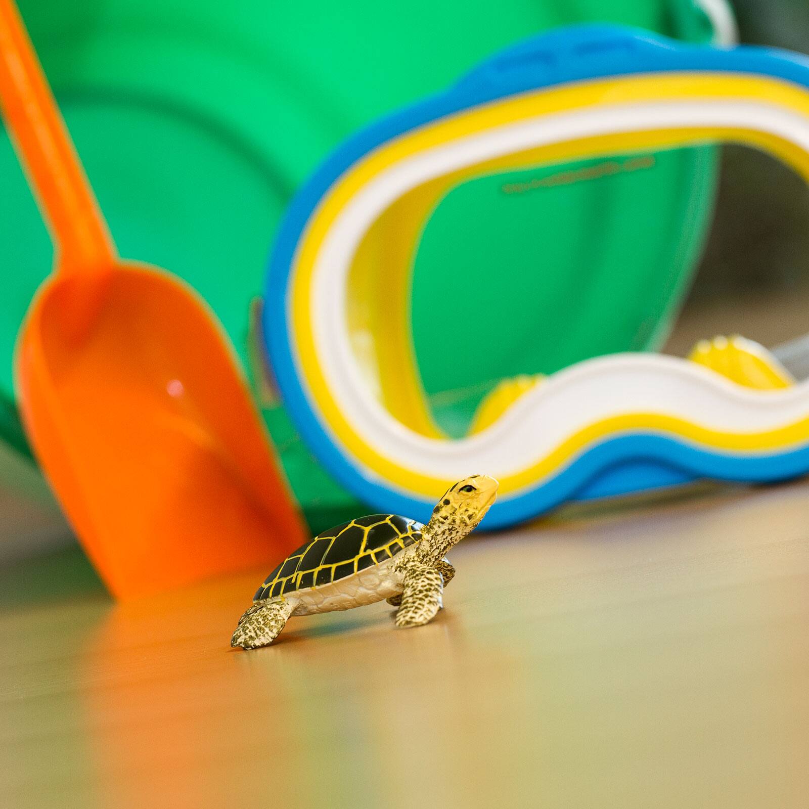Alt View 3. Safari Ltd. - Green Sea Turtle Baby Toy Figurine.