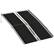Front. Homcom - 4' Skidproof Portable Wheelchair Ramp for Home, Steps, Doorways, Carpeted Foldable Handicap Ramp - Black.