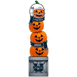 Fan Creations - Utah State Aggies 31" Stacked Pumpkin Leaner - Multicolor