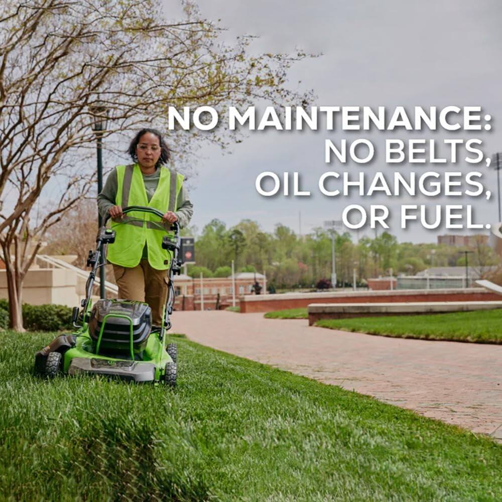 NO MAINTENANCE: NO BELTS, OIL CHANGES, OR FUEL.