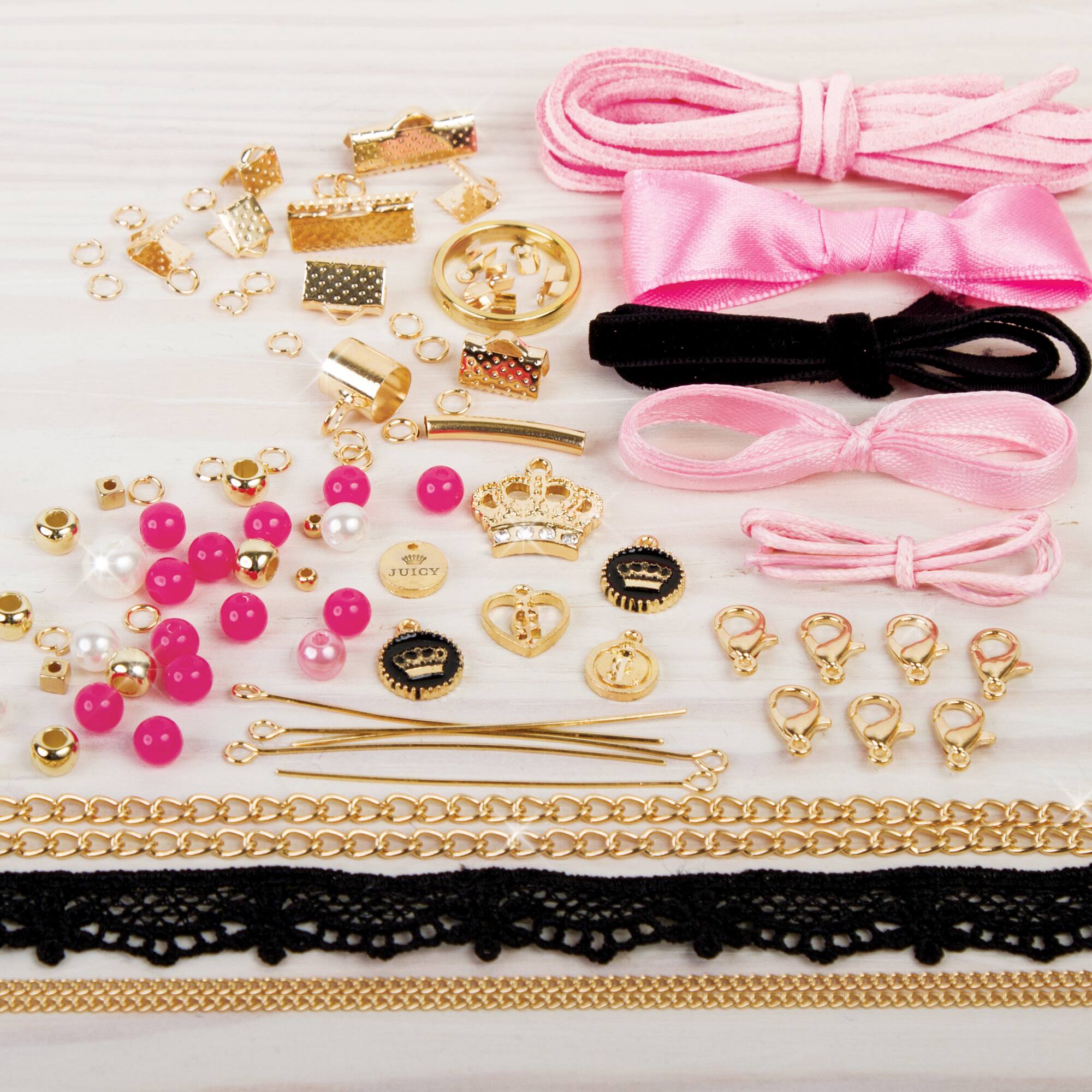 Left. Make It Real - Juicy Couture: Chokers & Charms Jewelry Kit, 102 Pieces.