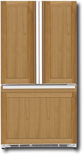Front Standard. GE - Profile 20.9 Cu. Ft. Frost-Free French Door Refrigerator - Wood Like.