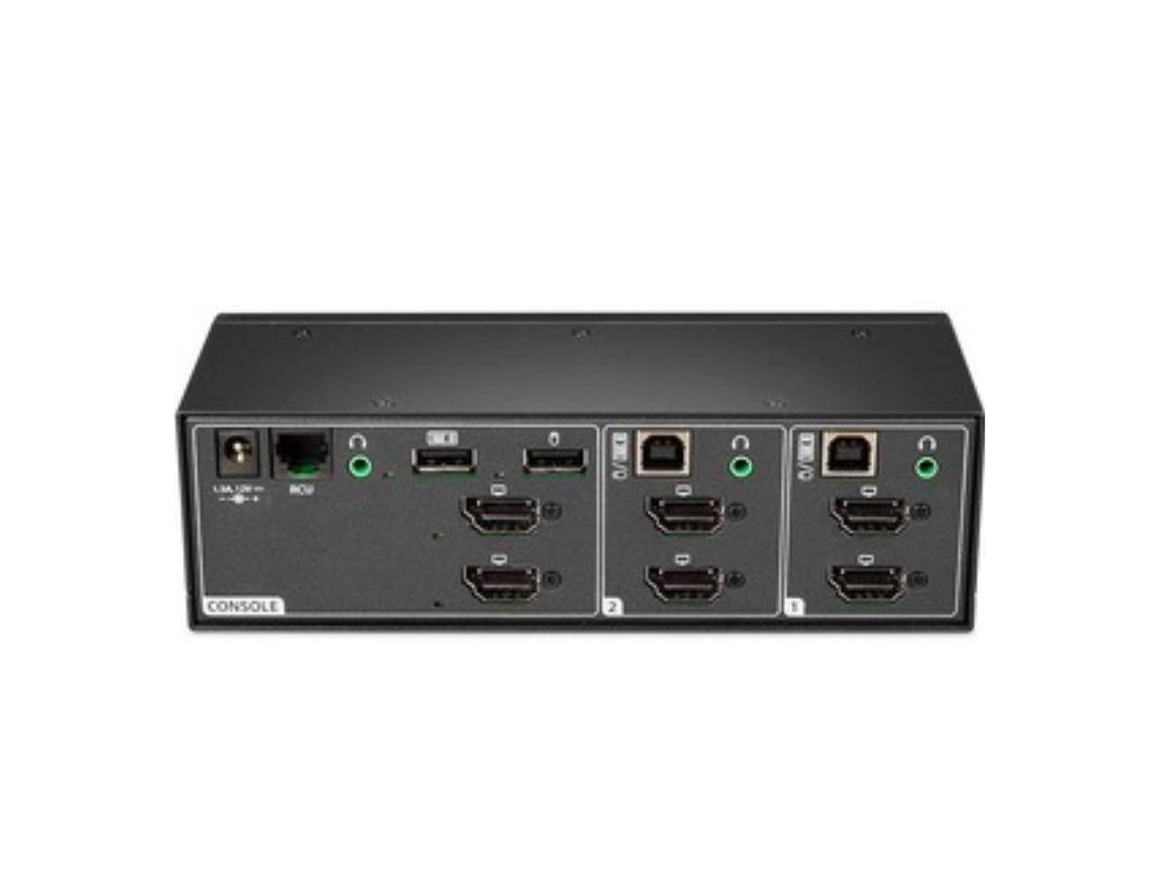 Alt View 2. Avocent Corporation - Cybex SC900 Secure Desktop KVM Switch, Dual Head Monitor, 2 Port, Common Access Card, NIAP Version 4.0, TAA Compliant (S - Black.