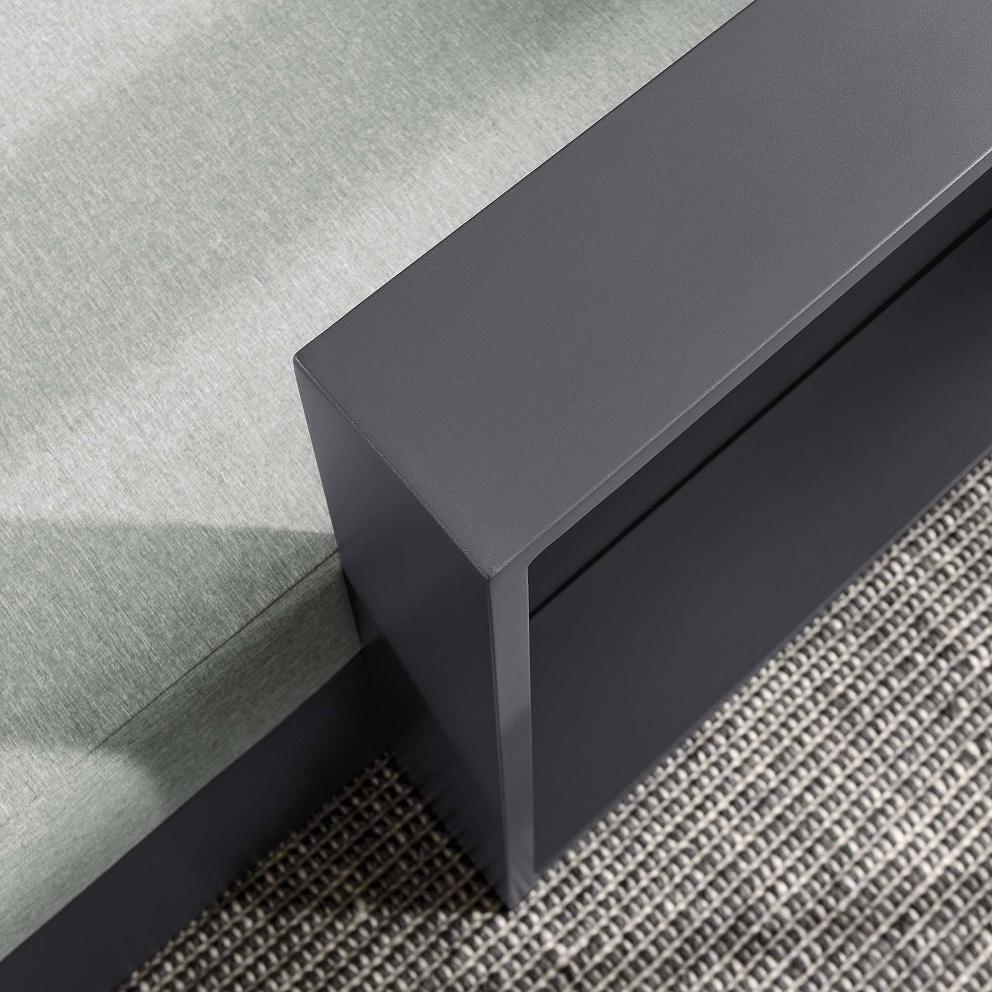 Alt View 2. Modway - Tahoe Outdoor Patio Powder-Coated Aluminum Modular Right-Facing Chaise Lounge by Modway - Gray Gray.