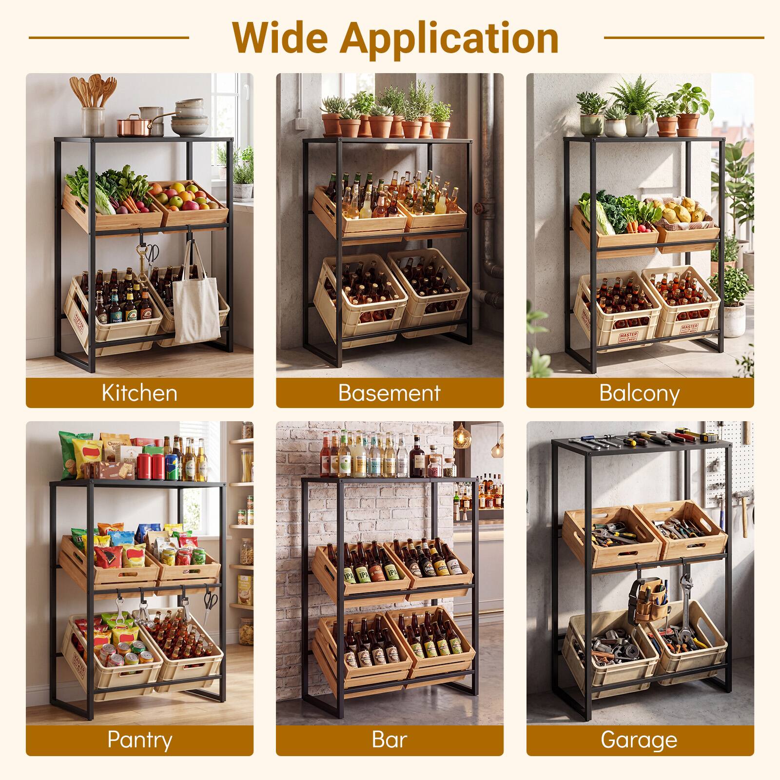 Wide Application

- Kitchen
- Basement
- Balcony
- Pantry
- Bar
- Garage