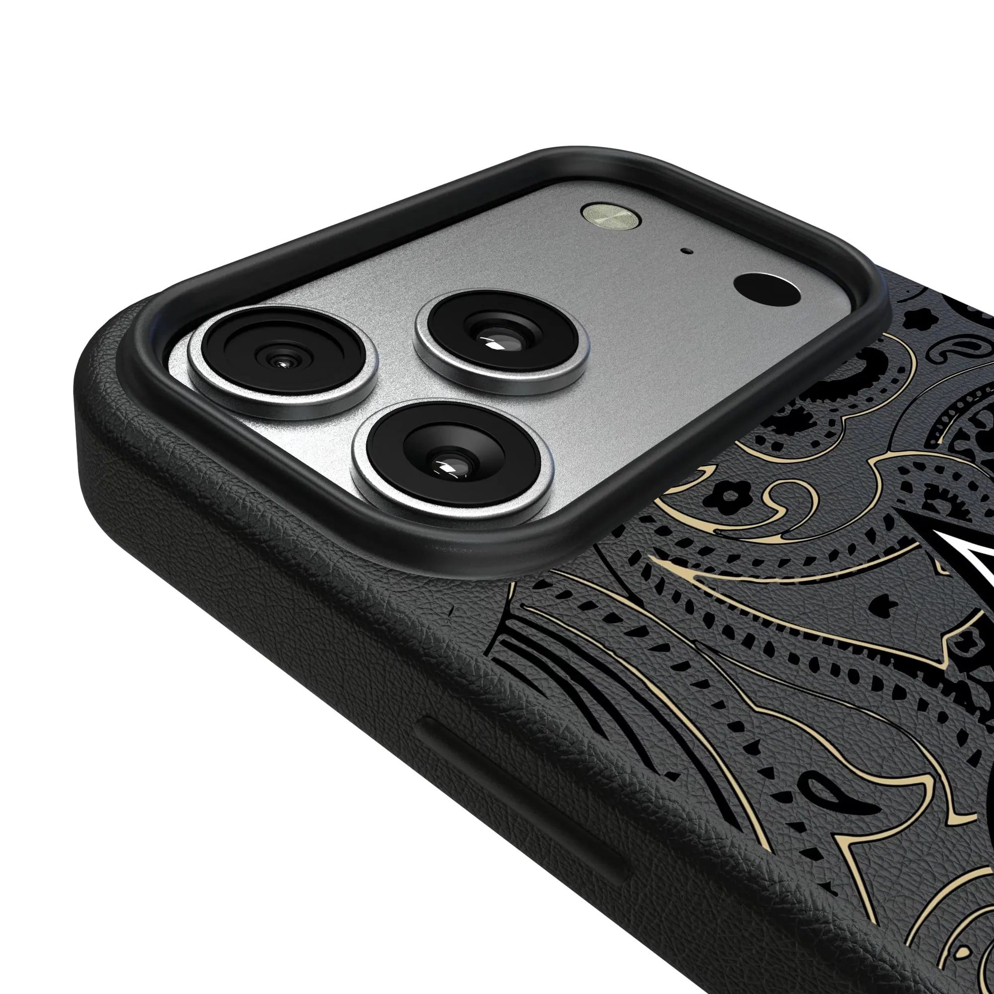 Alt View 2. Keyscaper - New Orleans Saints Paisley iPhone Magnetic Bump Case - 16 - Black.