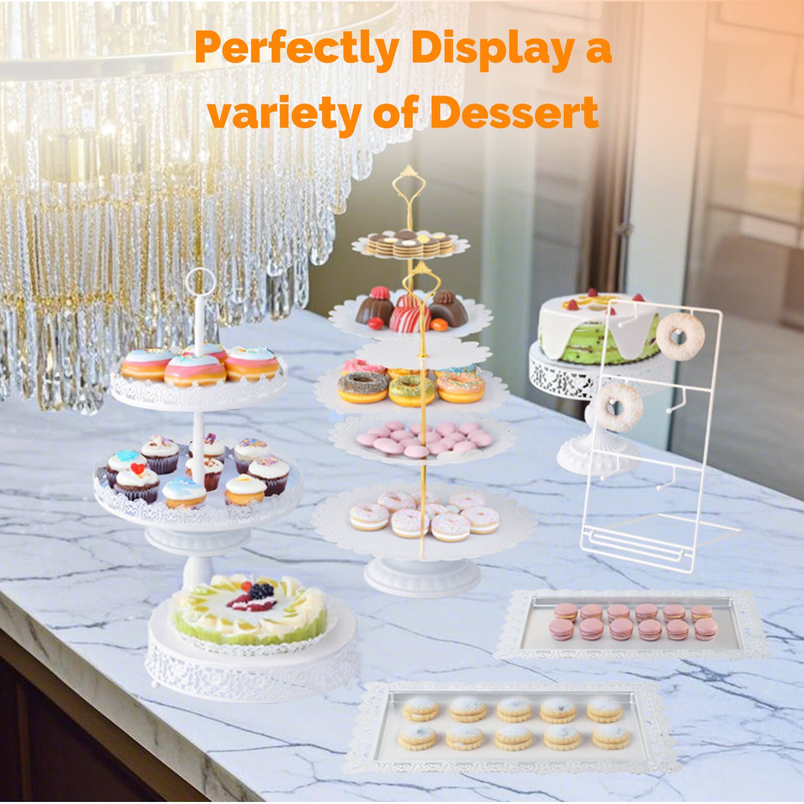 Perfectly Display a variety of Dessert